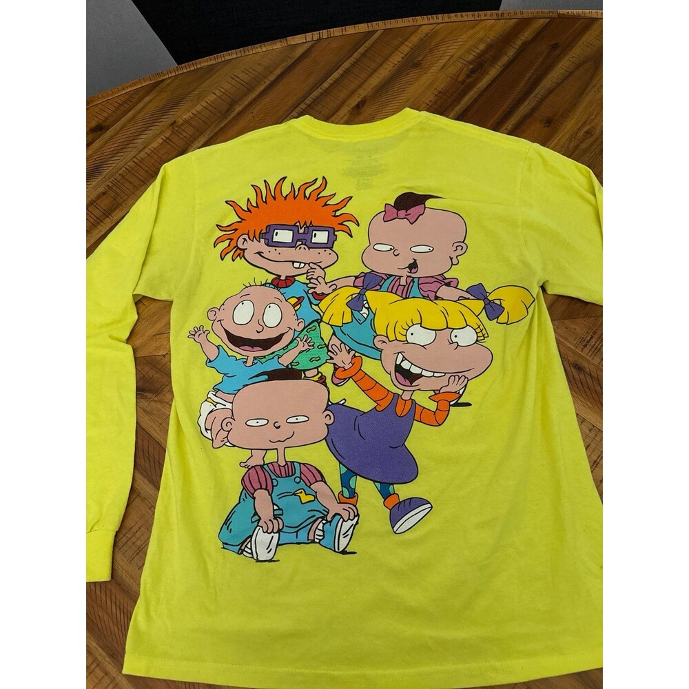 Rugrats Nickelodeon Y2K Long Sleeve Oversized Baggy Neon Yellow T-Shirt